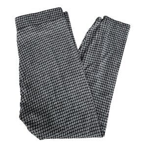 Lou & Grey for LOFT Black White Plaid Leggings Size L